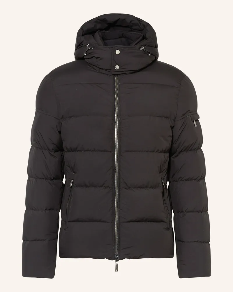 MOORER Daunenjacke BRETT-SKT mit abnehmbarer Kapuze Schwarz