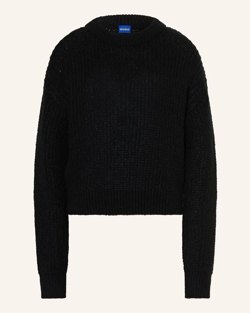 HUGO BOSS Pullover Slogeryna Mit Alpaka schwarz Schwarz
