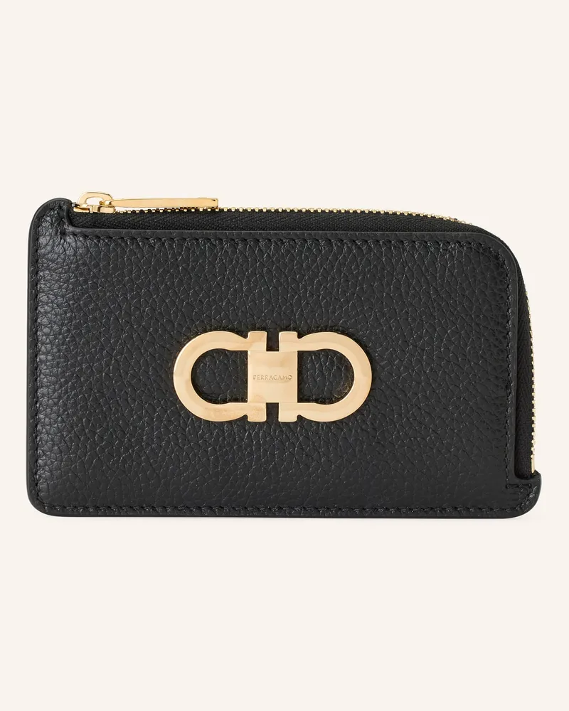 Ferragamo Kartenetui Schwarz