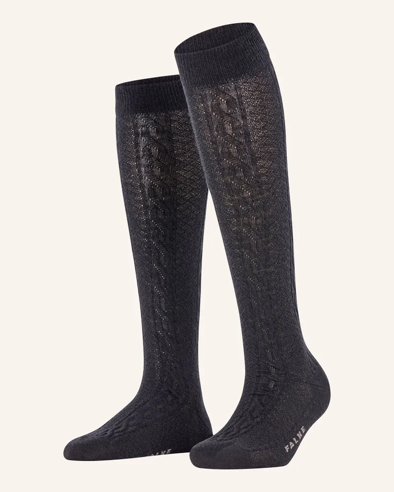 Falke Kniestrümpfe Declivity Mit Merinowolle schwarz 3000