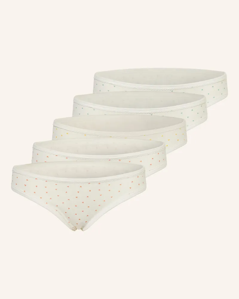 Petit Bateau 5er-Pack Slips weiss Weiss