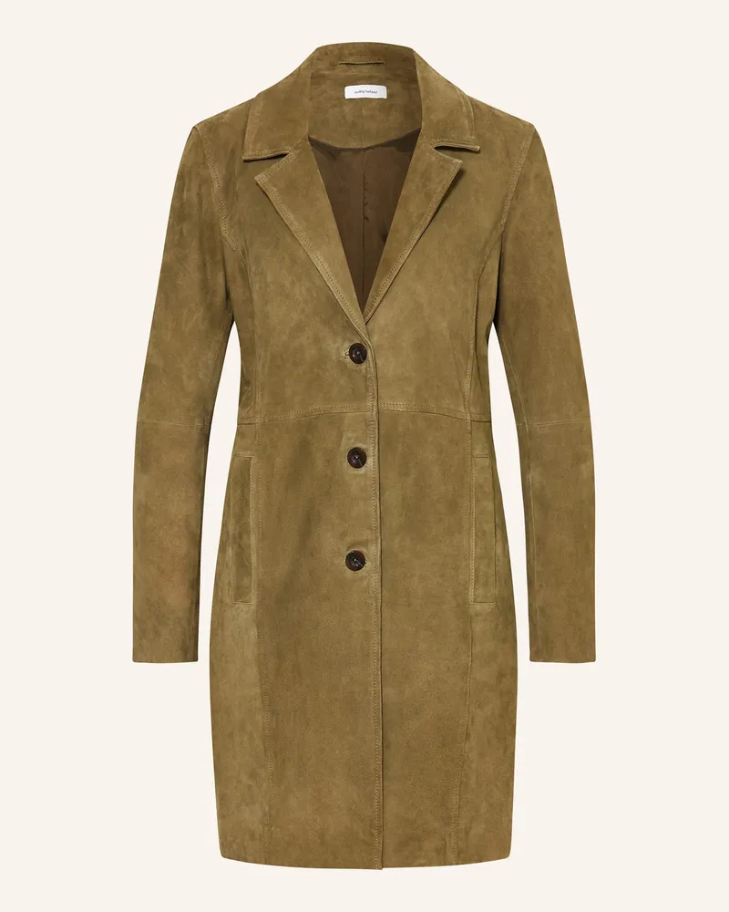 Darling Harbour Ledermantel gruen Olive