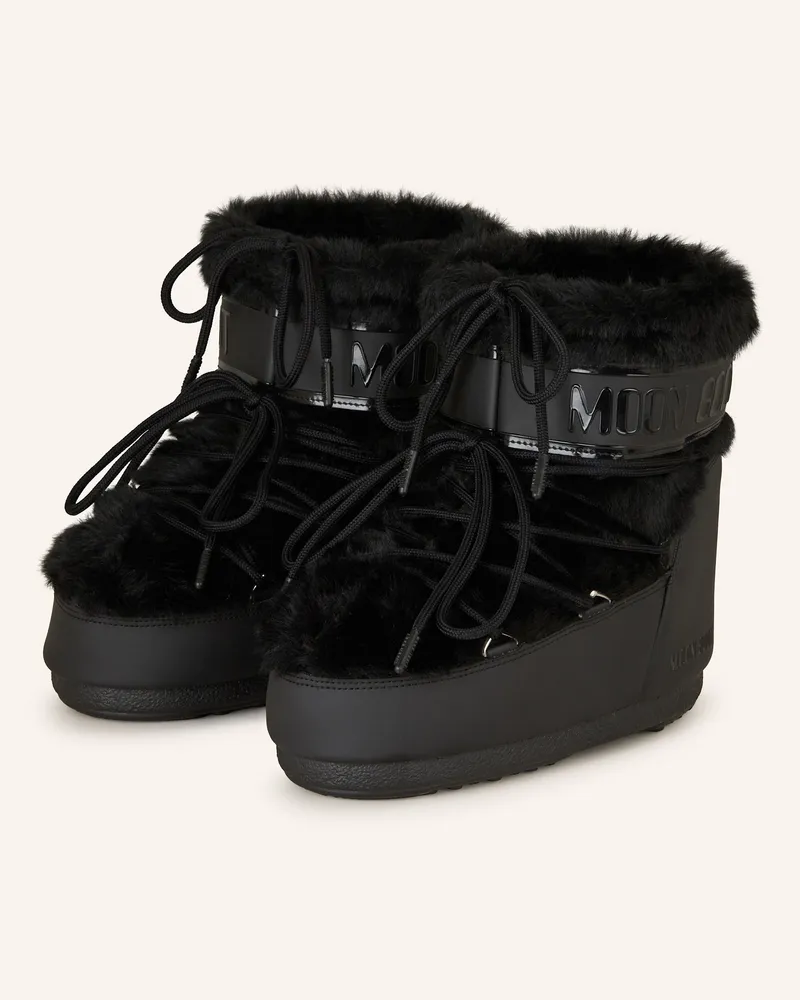 Moon Boot Moon Boots Icon Low Faux Fur schwarz N001
