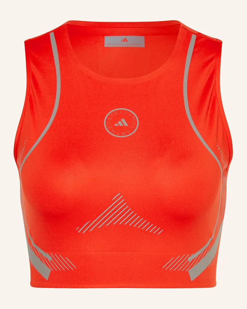 adidas Cropped-Top ADIDAS BY STELLA MCCARTNEY RUNNING CROP Rot
