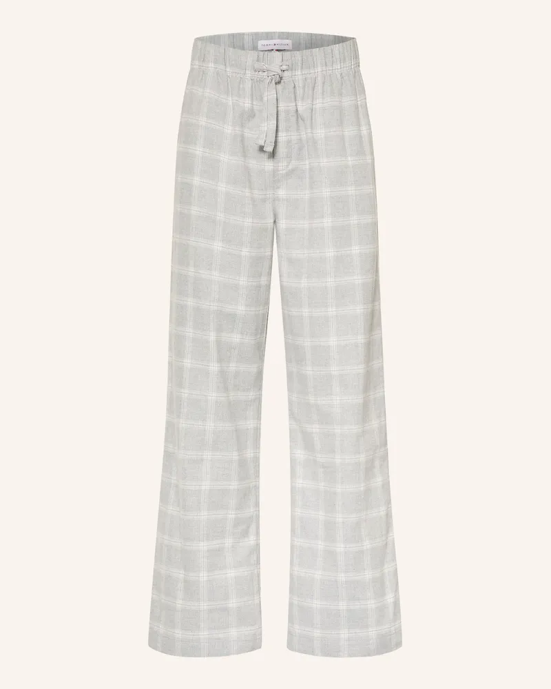 Tommy Hilfiger Schlafhose Aus Flanell grau Hellgrau
