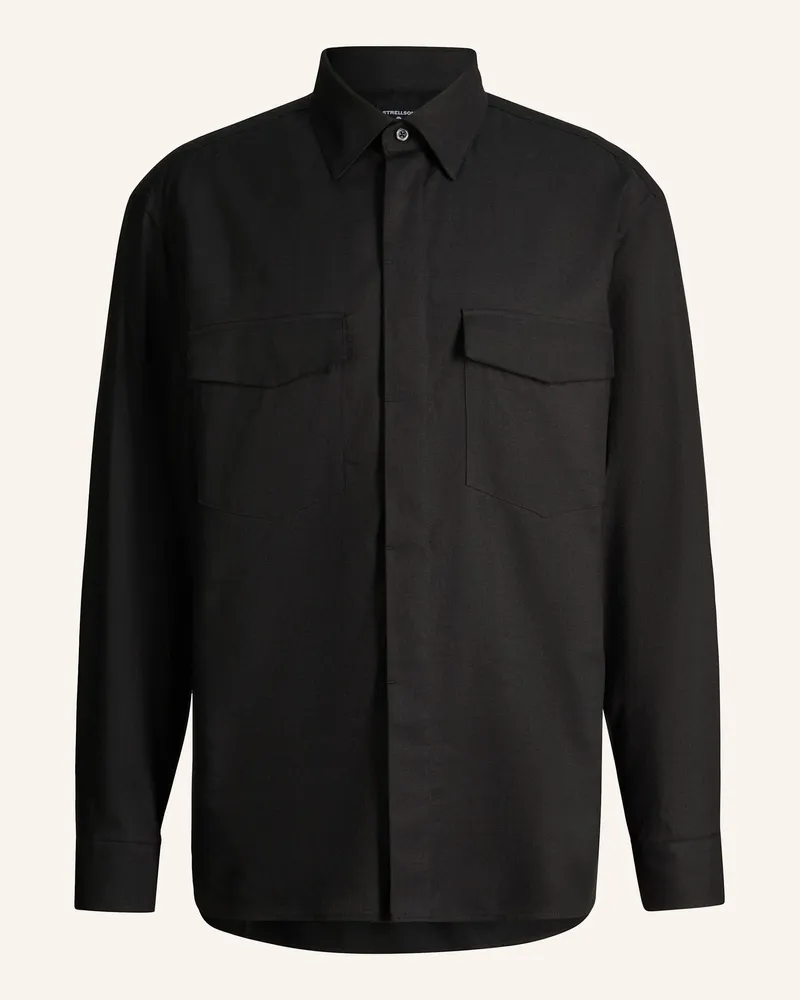 Strellson Casual-Hemd schwarz Schwarz