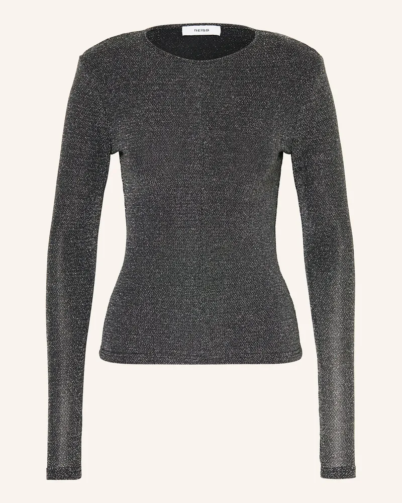 Reiss Longsleeve SARAPHINA mit Glitzergarn Silber