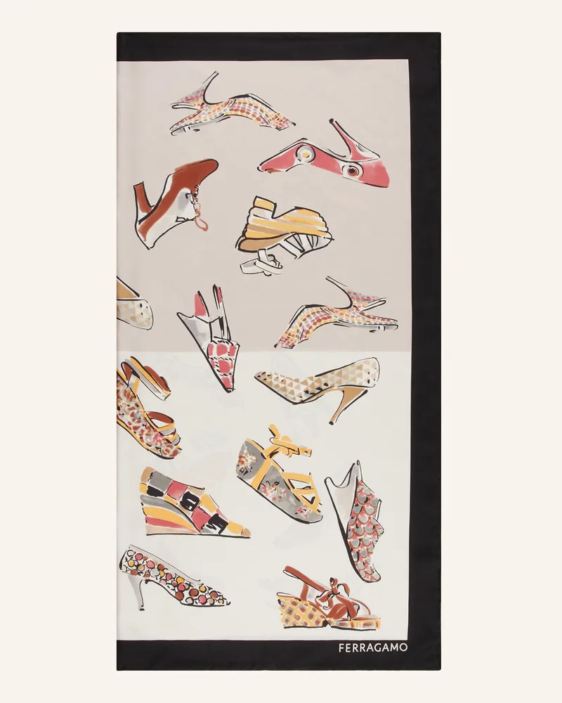 Ferragamo Seidentuch beige Beige