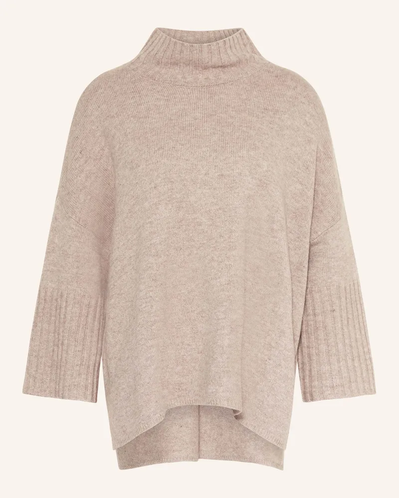 Mrs & HUGS Pullover Aus Merinowolle beige Taupe