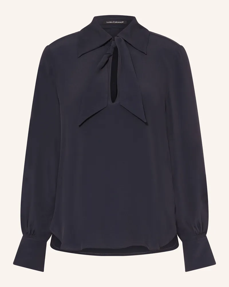 Luisa Cerano Blusenshirt Mit Seide blau Dunkelblau