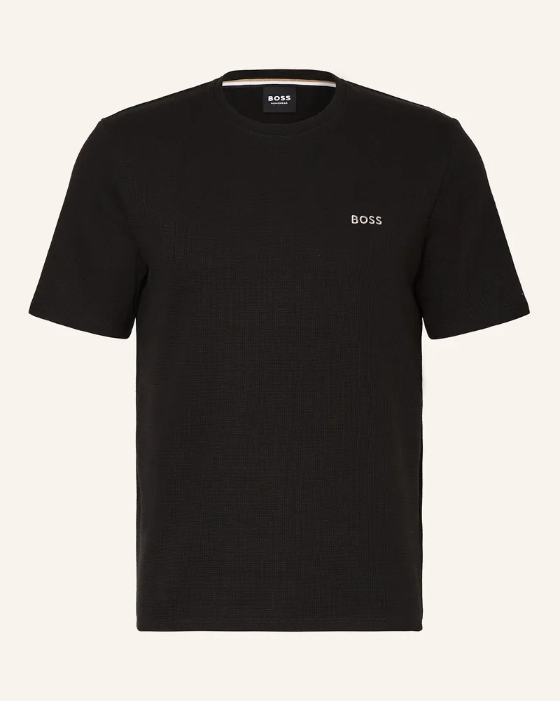 HUGO BOSS Schlafshirt schwarz Schwarz