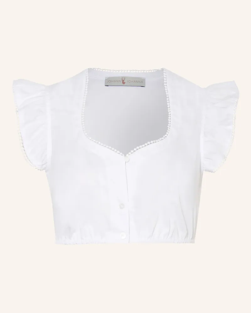 Johann & Johanna Dirndlbluse weiss Weiss