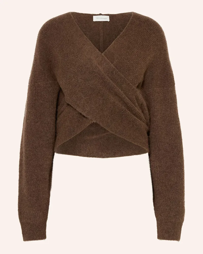 MOSS COPENHAGEN Pullover MSCHZINELLE HOPE in Wickeloptik Braun
