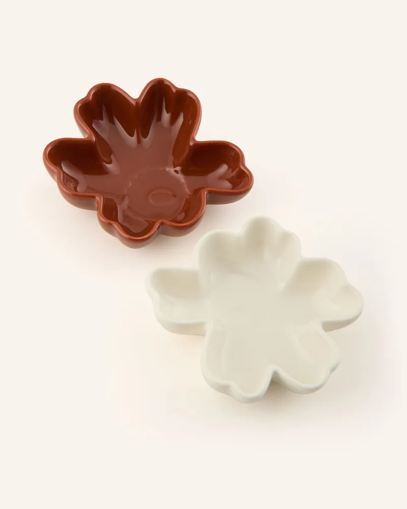 Marimekko 2er-Set Schalen Unikko lila Dunkelrot