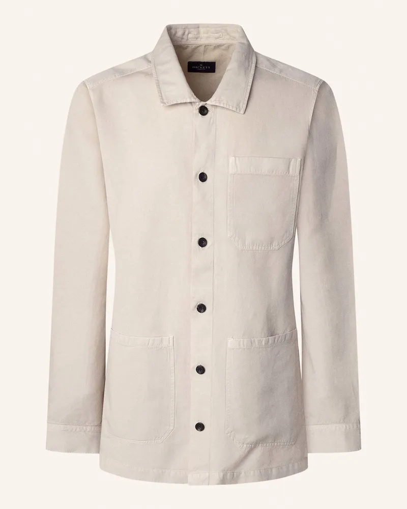 Hackett Freizeithemd COT LIN OVERSHIRT Beige