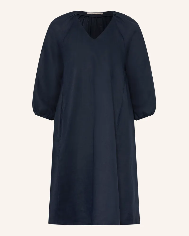 (THE MERCER) N.Y. Leinenkleid Mit 3/4-Arm blau Dunkelblau