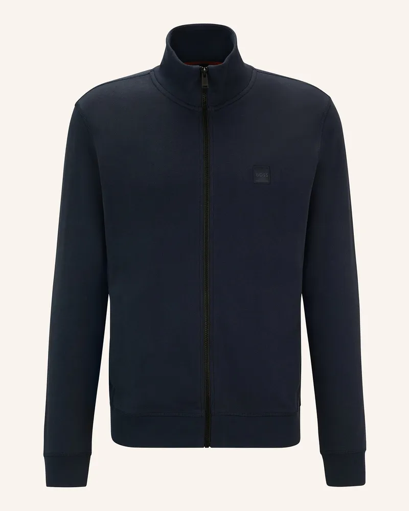 HUGO BOSS Sweatjacke Zestart blau Dunkelblau