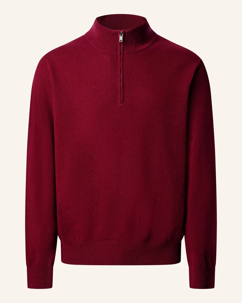 Hackett Pullover Merino Cash Mix Hzip rot Rot