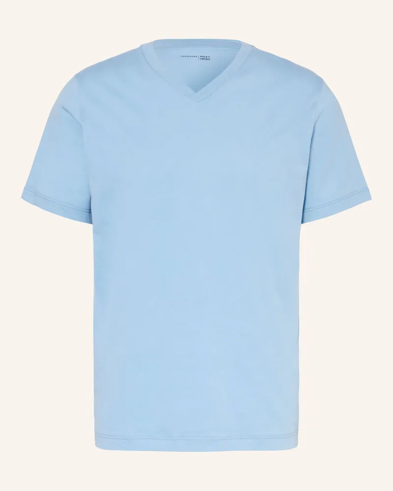 Schiesser Schlafshirt MIX+RELAX Hellblau