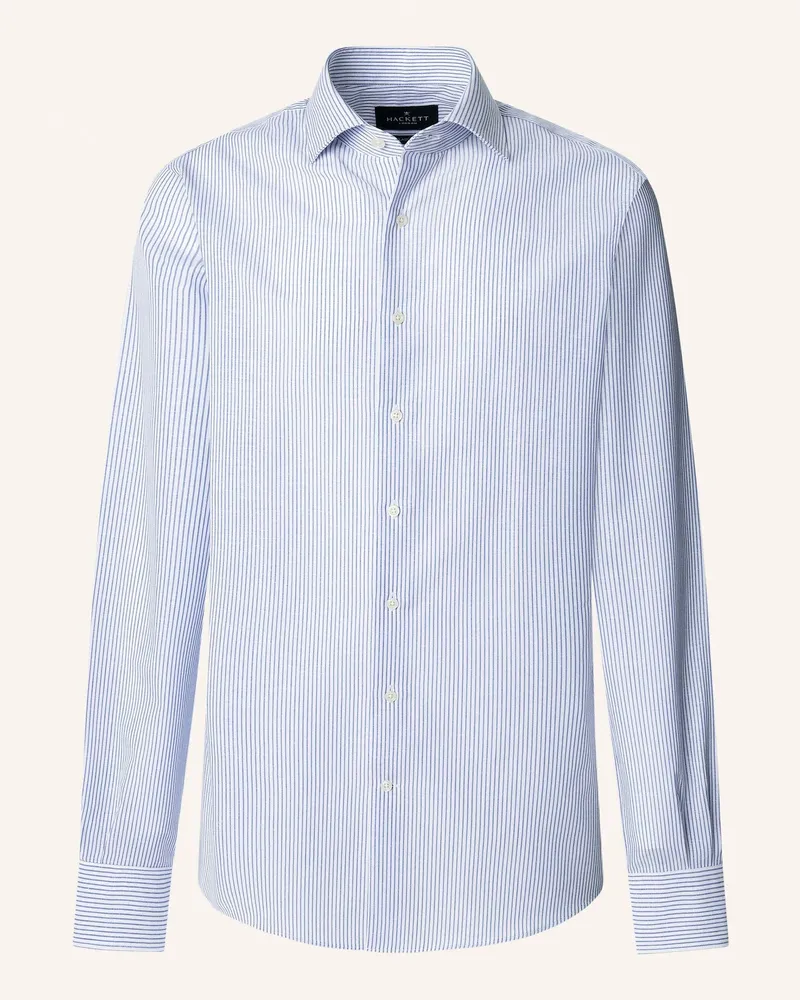 Hackett Freizeithemd COT LIN STR Classic Fit Blau
