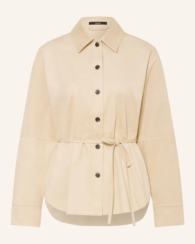 someday. Hemdbluse Zyla In Lederoptik beige Hellbraun