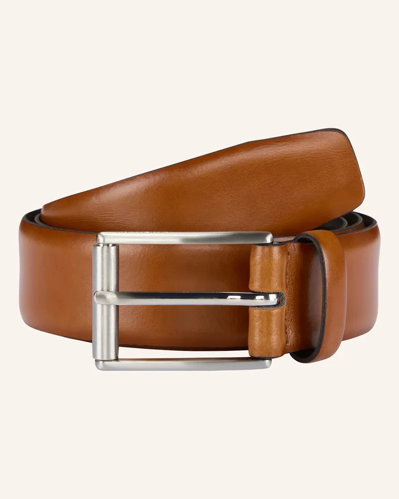 Strellson Gürtel Ledergürtel, Schwarz braun Cognac