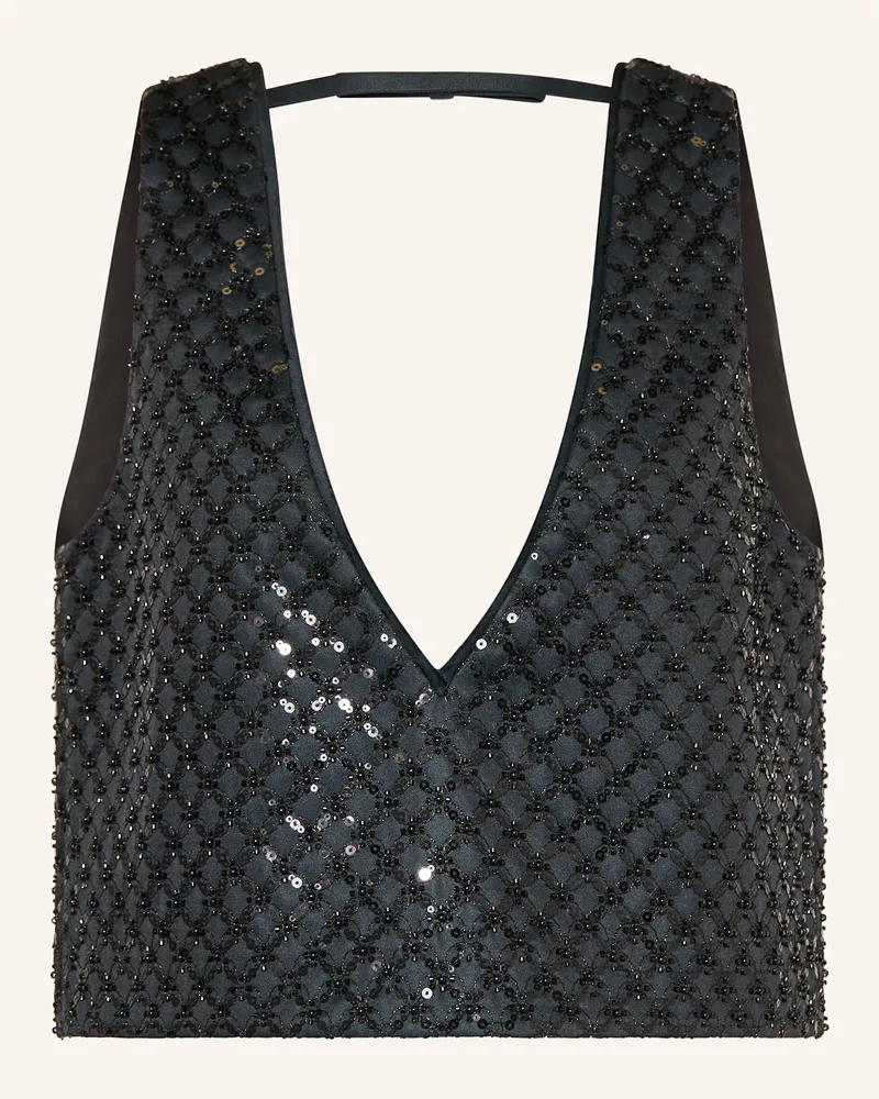 Dorothee Schumacher Top Sparkling Statement Mit Pailletten Und Schmucksteinen grau Dunkelgrau