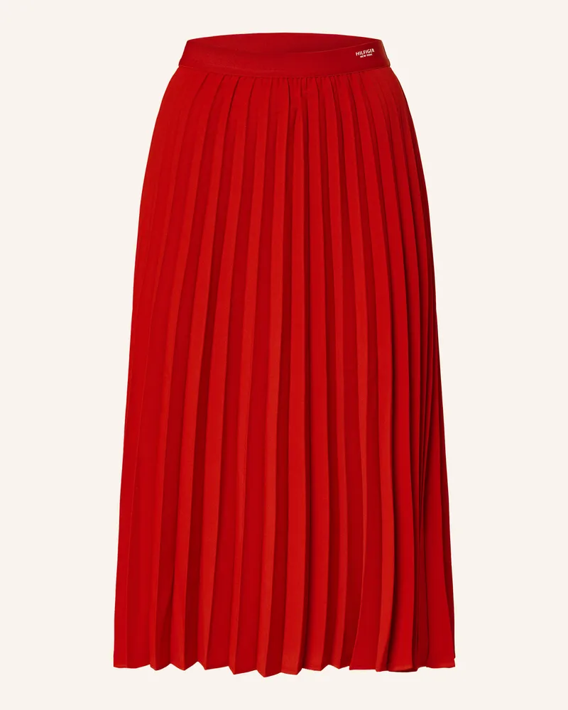 Tommy Hilfiger Plisseerock Rot