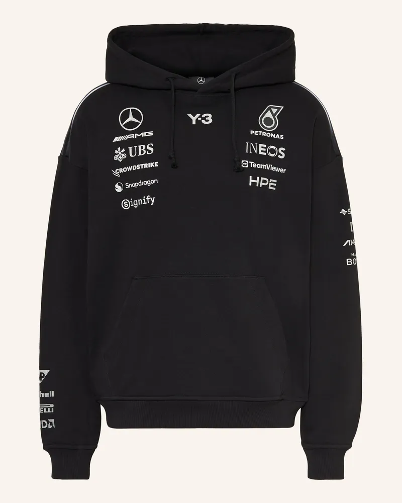 Y-3 Hoodie MERCEDES - AMG PETRONAS FORMULA ONE TEAM Schwarz