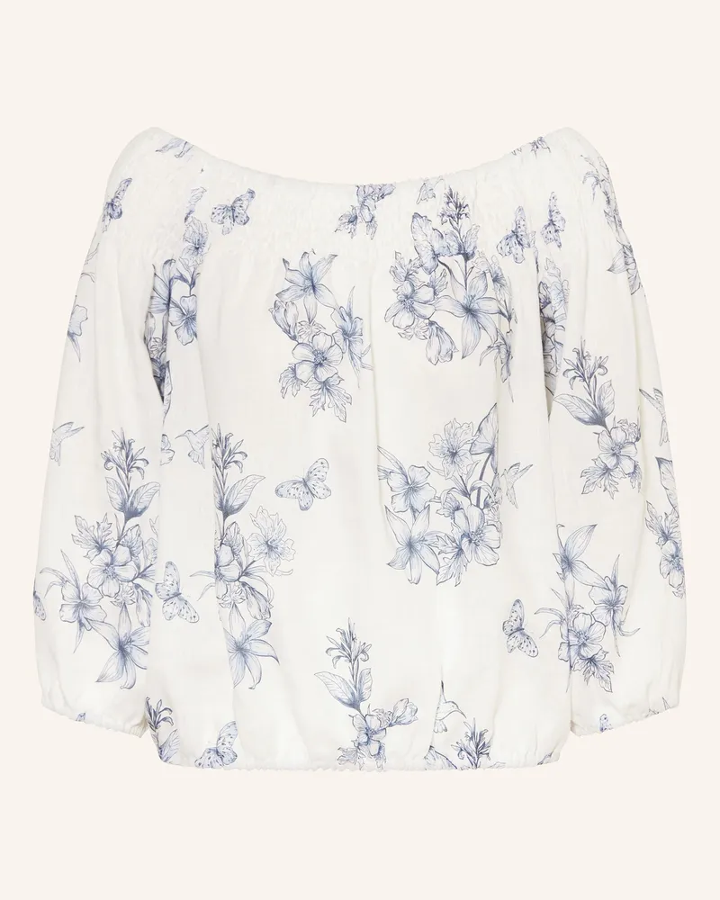 van Laack Off-Shoulder-Blusenshirt VL-BERNICE-SV aus Leinen Weiss