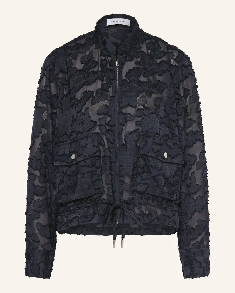 RINO & PELLE Jacke Priori Aus Lochspitze schwarz Dunkelblau