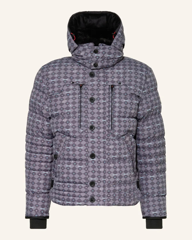 Wellensteyn Steppjacke STARSTREAM mit abnehmbare Kapuze und Kunstpelz Grau