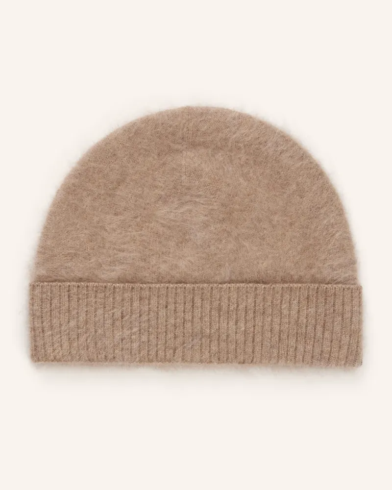 Mrs & HUGS Beanie Aus Cashmere beige Hellbraun