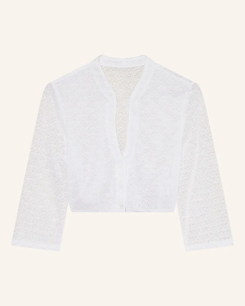WALDORFF Dirndlbluse Yara Aus Spitze Mit 3/4-Arm weiss Weiss