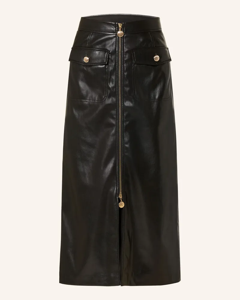 Joseph Ribkoff Rock In Lederoptik schwarz Schwarz