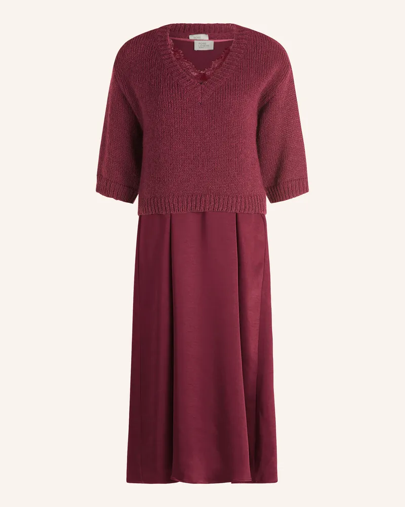 Vera Mont Set: Pullover Und Kleid rot Dunkelrot