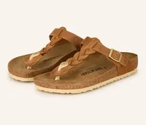 Zehentrenner Gizeh Braided Leoi braun