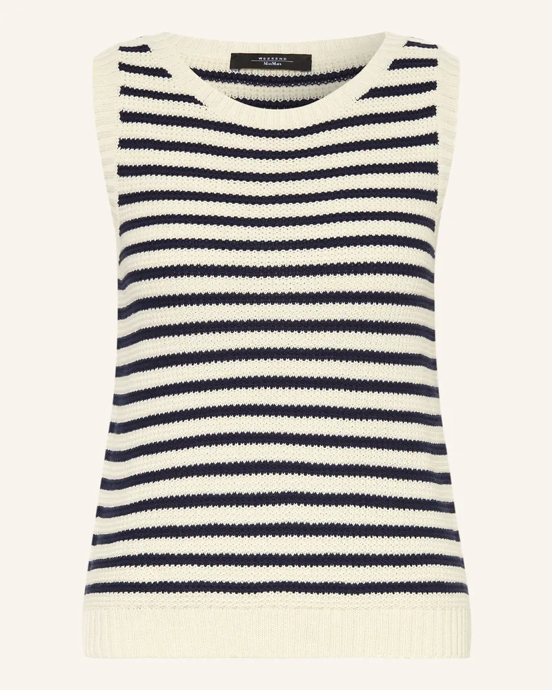 Max Mara Stricktop Madia blau Creme