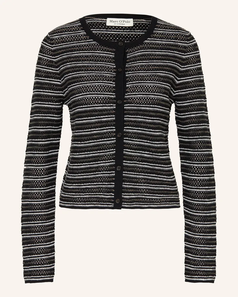 Marc O'Polo Strickjacke schwarz Schwarz