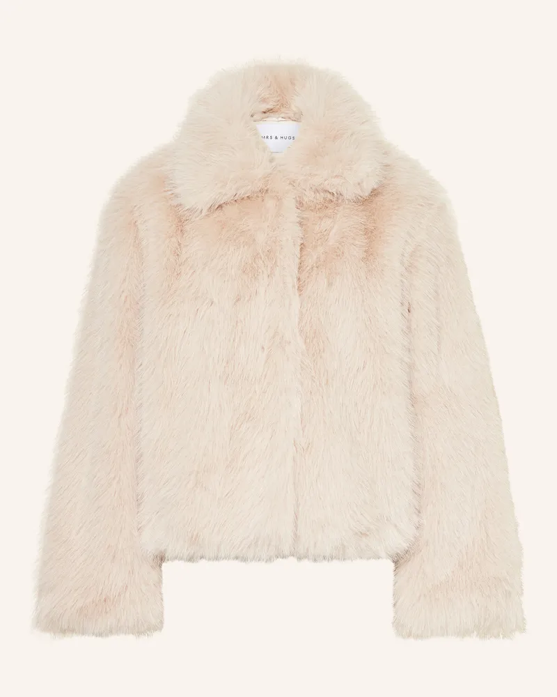 Mrs & HUGS Kunstfell-Jacke Creme