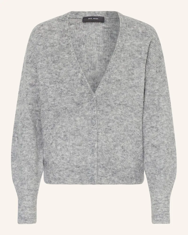 Mos Mosh Oversized-Strickjacke THORA mit Alpaka Hellgrau