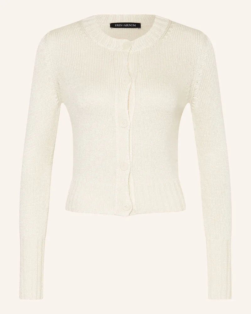 Iris von Arnim Strickjacke Mae Aus Seide weiss Ecru