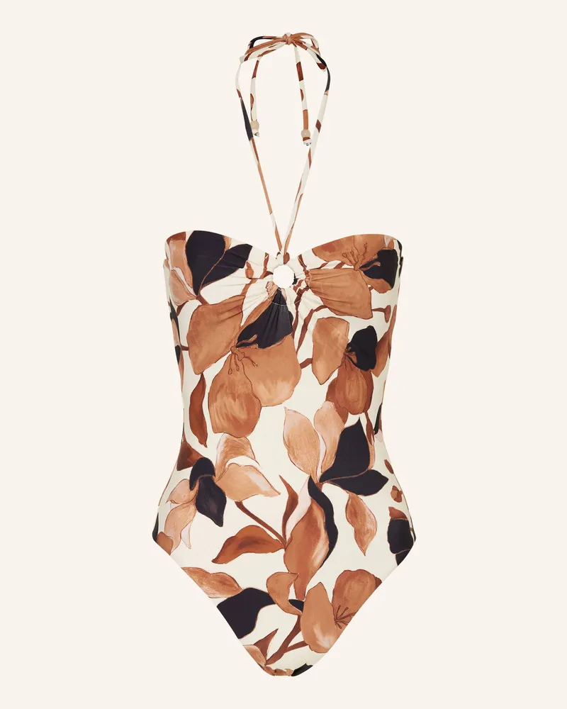 Seafolly Australia Bandeau-Badeanzug SECRET GARDEN Schwarz