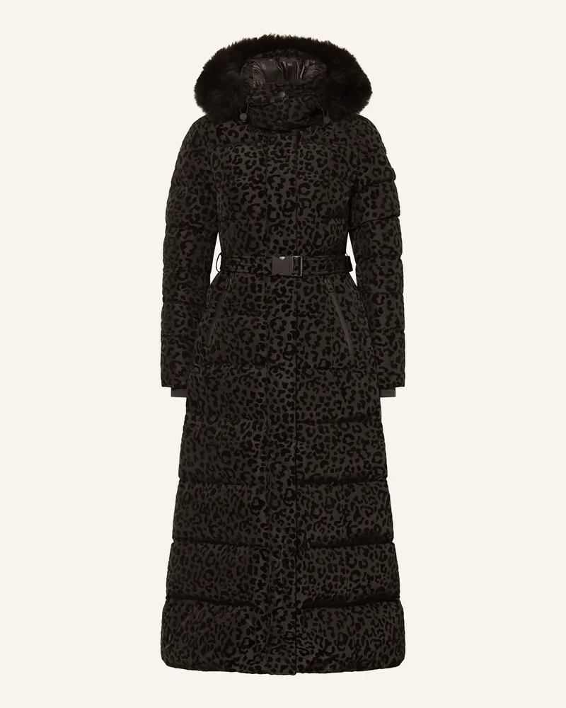 Mackage Daunenmantel mit abnehmbarer Kapuze Schwarz