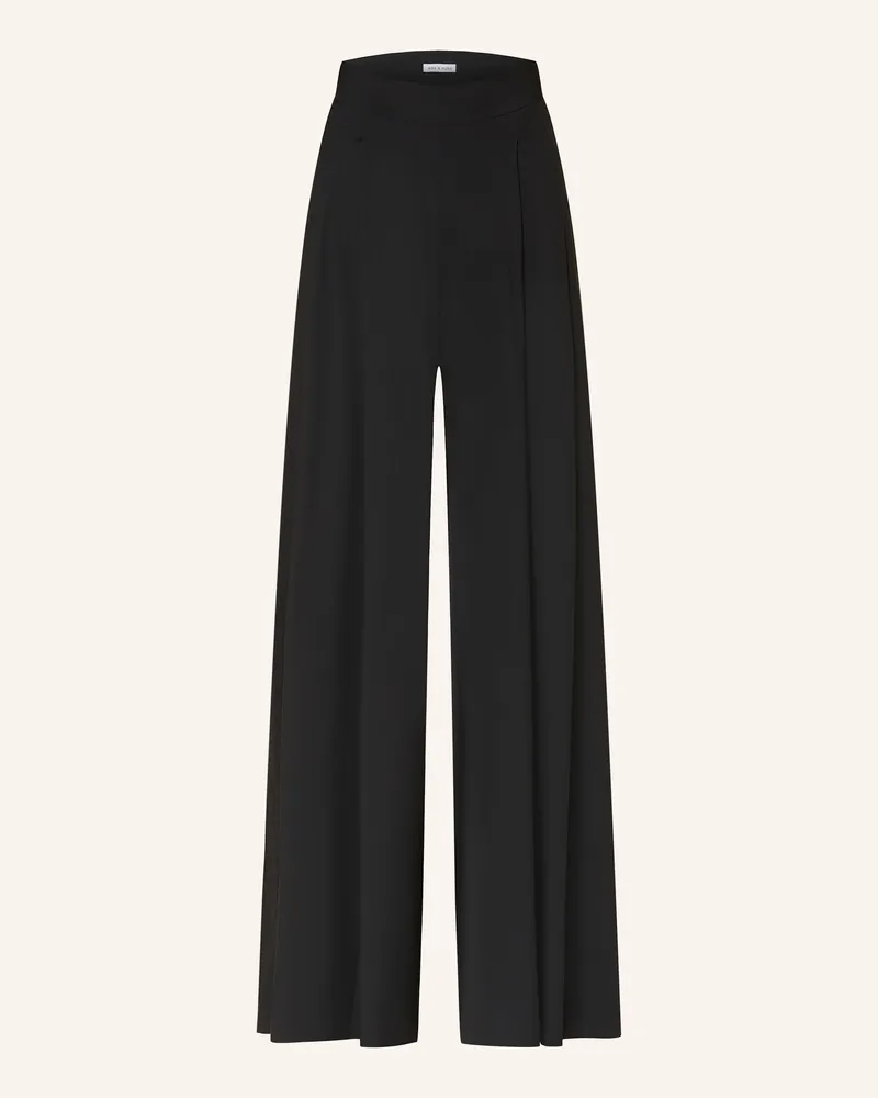 Mrs & HUGS Marlenehose Aus Jersey schwarz Schwarz