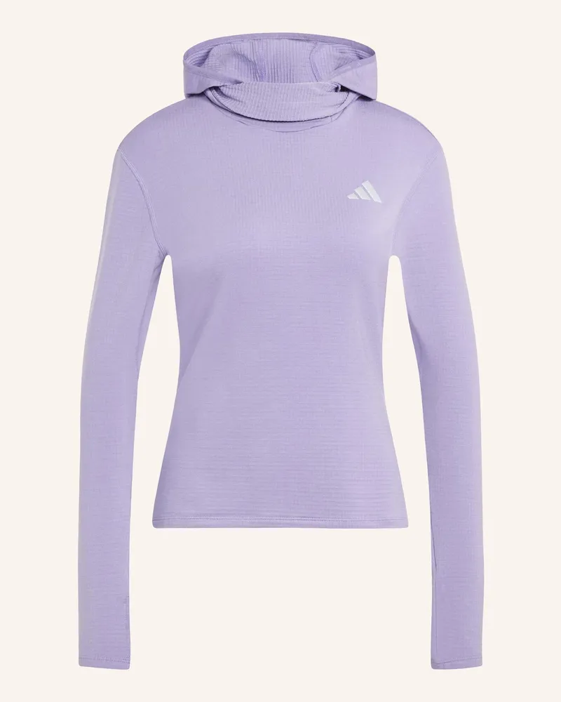 adidas adi365 Running Essentials Winterised Kapuzenjacke, Langärmlig, Kapuze lila Lila