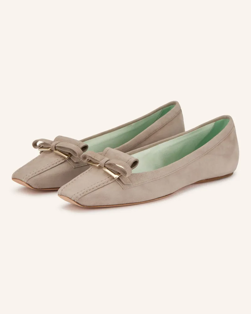 Roger Vivier Ballerinas Trompette braun Hellgrau