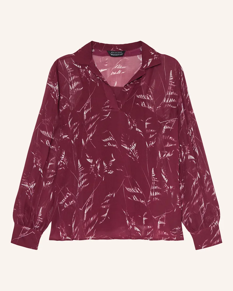 Armani Exchange Blusenshirt Dunkelrot