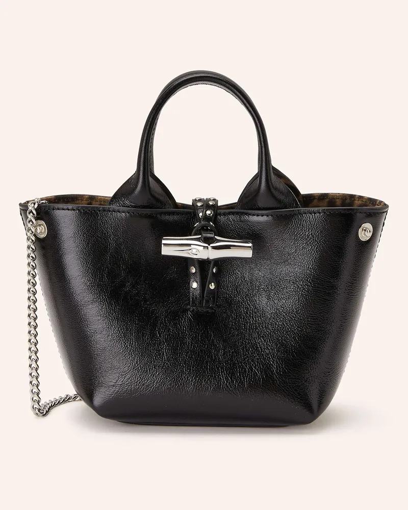 Longchamp Handtasche Le Roseau Xs schwarz Schwarz