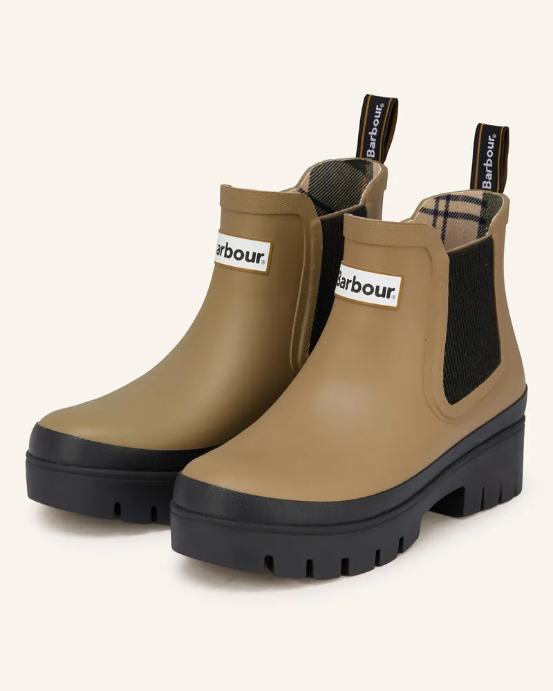 Barbour Gummistiefel Halton braun Camel